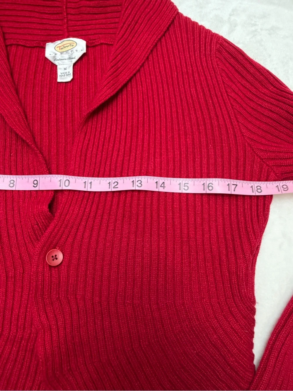 Talbots Petites Cashmere Silk Ribbed Cardigan Sweater M Vintage Y2K Old Money